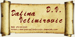 Dafina Velimirović vizit kartica